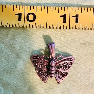 Vintage silver butterfly pendant/charm